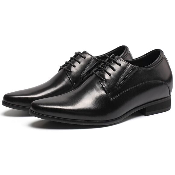 US9 CHAMARIPA Elevator Shoes men Black Oxford Shoes height increase 8cm/3.15” main image 5